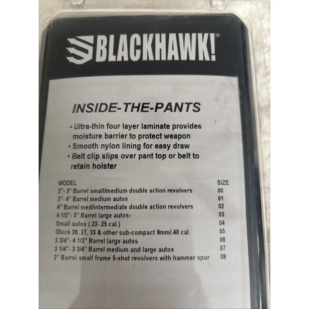 Blackhawk Size 02 Inside The Pants Holster fits 4